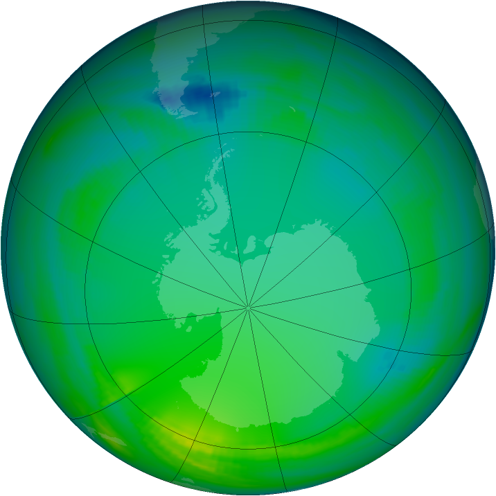 Ozone Map 1998-07-11